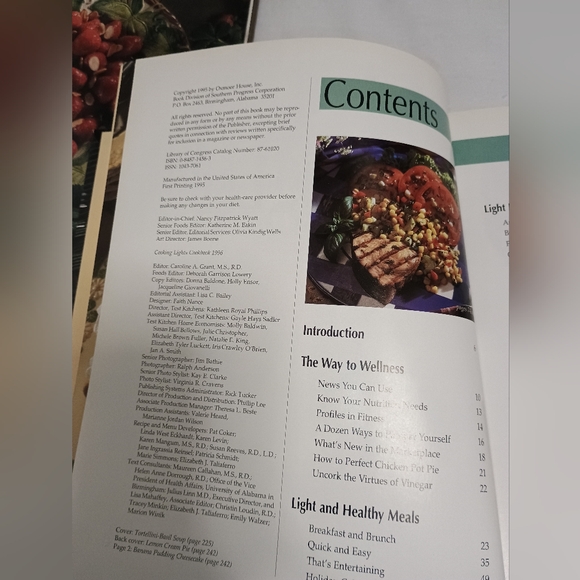 COOKING LIGHT Cookbook Oxmoor House 1996 Hardback - Picture 4 of 11